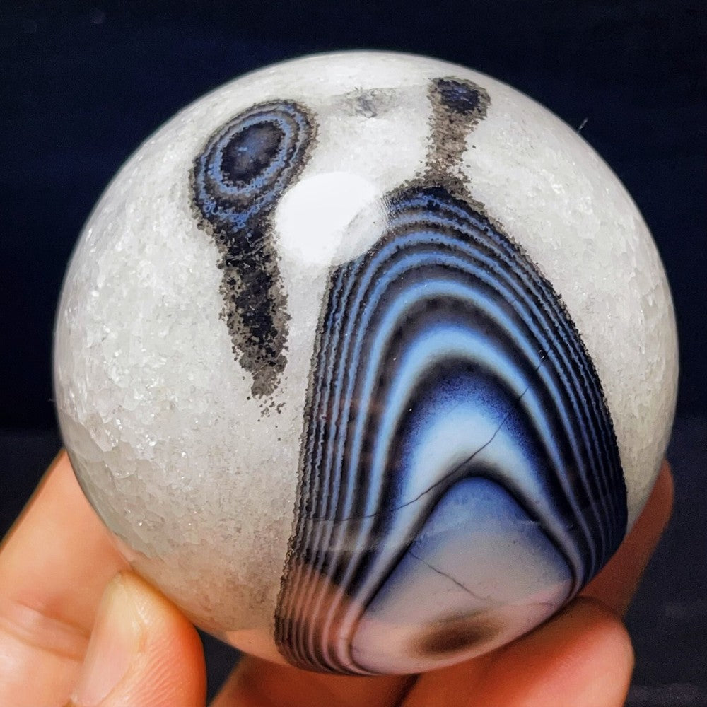 446G Gobi Agate Eyes Agate Sphere Ball Crystal Stone Madagascar