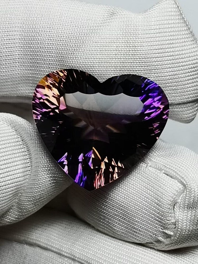 Bolivia Ametrine Amethyst Citrine Crystal Quartz Cabochon Faceted Gemstone 19 Ct