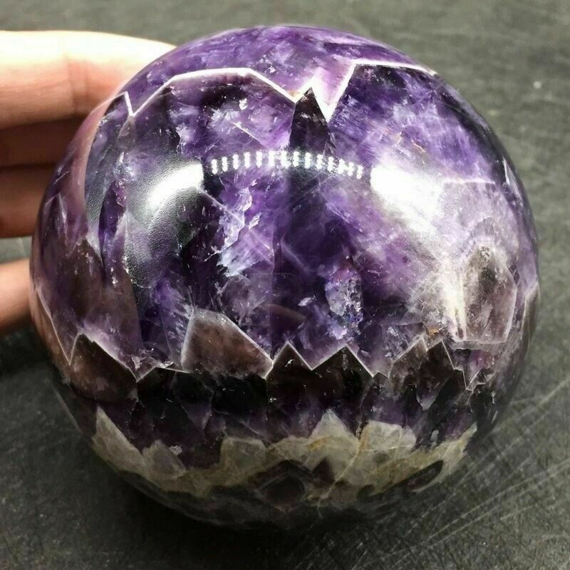 Natural Dream Amethyst Sphere Polished Quartz Crystal Ball Reiki Healing