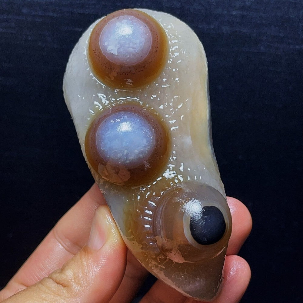 Agate Gobi naturelle, pierre de cristal d'agate pour les yeux, guérison 