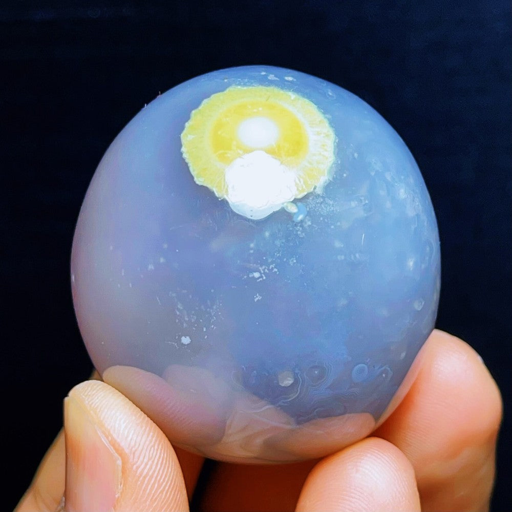 125G Natural Inner Mongolia Gobi Agate Eyes Agate Crystal Stone