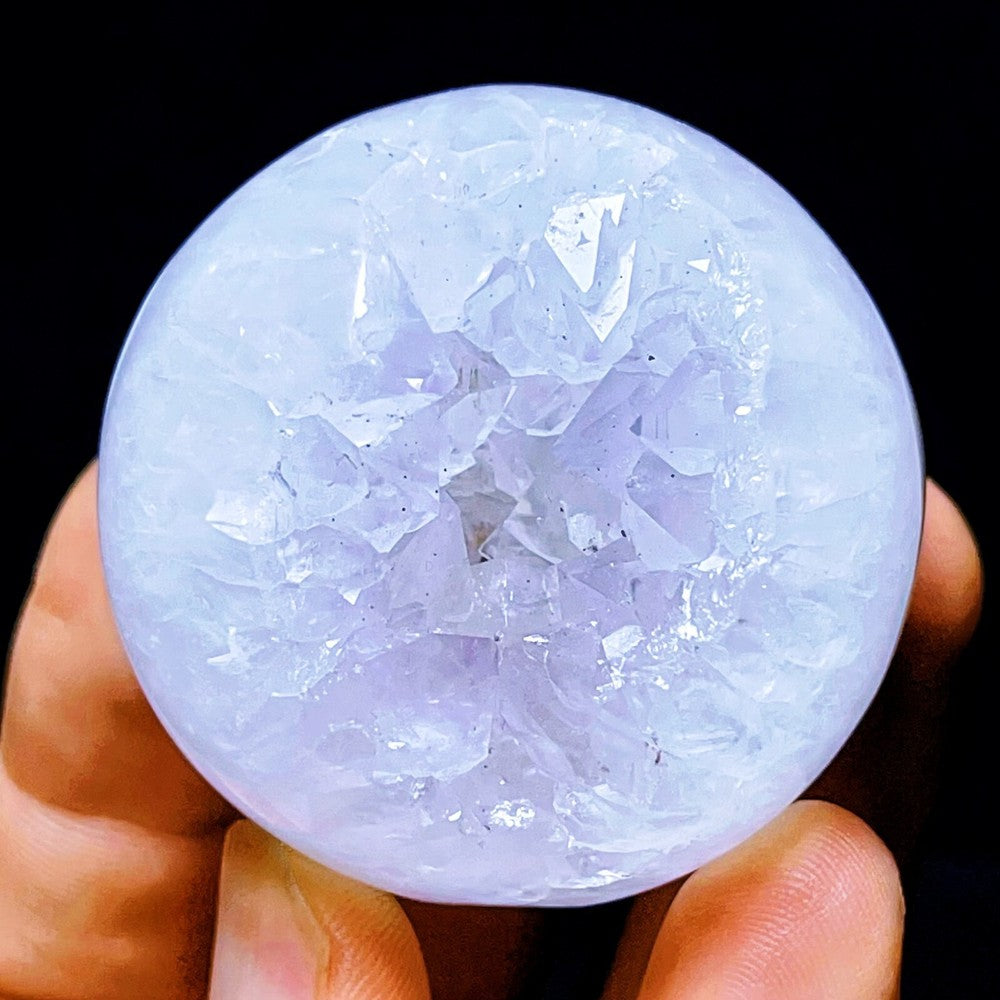 159G Natural Polished Agate Geode Sphere Ball Crystal Healing