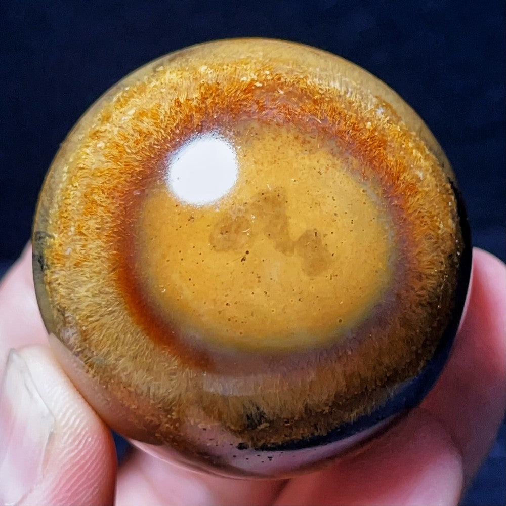Natural Polished Golden Hair Rutilated Quartz Phantom Crystal Sphere ball Healing
