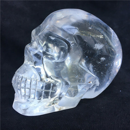 1.98LB Clear Melting stone quartz Skull Hand Carved Crystal Healing