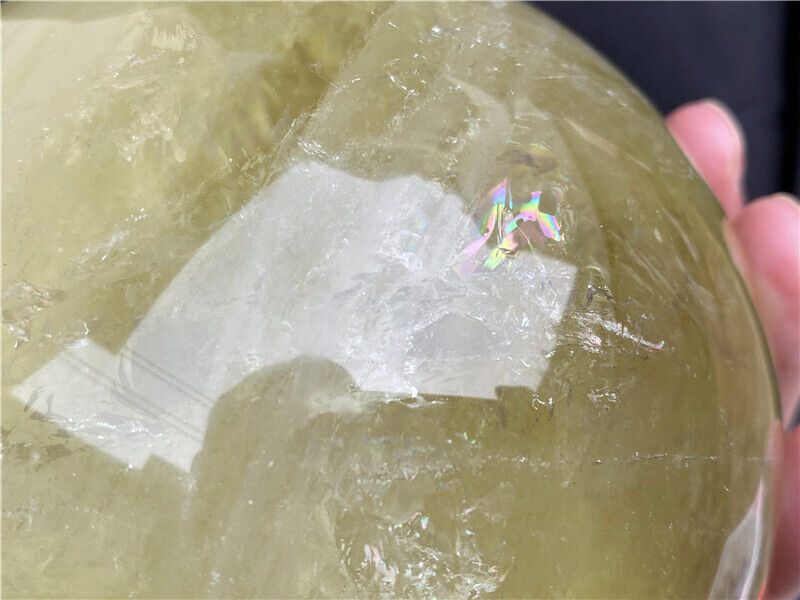 Boule de quartz citrine fumée naturelle de 7,15 lb, sphère de cristal de quartz, spécimen de guérison 
