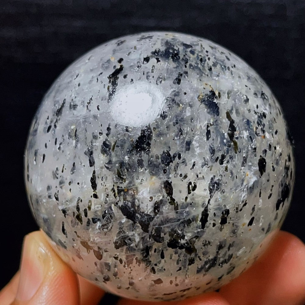 280G Natural Beautiful Black tourmaline crystal Crystal Sphere Healing