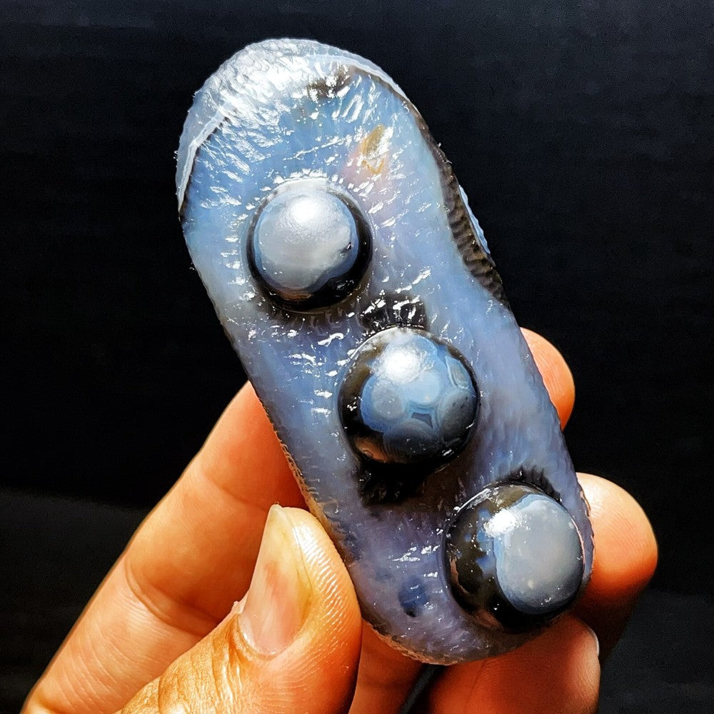 111G Natural Gobi Agate Eyes Agate Crystal Stone Madagascar