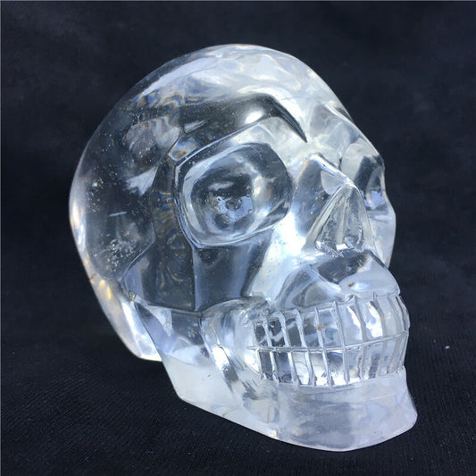 1.98LB Clear Melting stone quartz Skull Hand Carved Crystal Healing