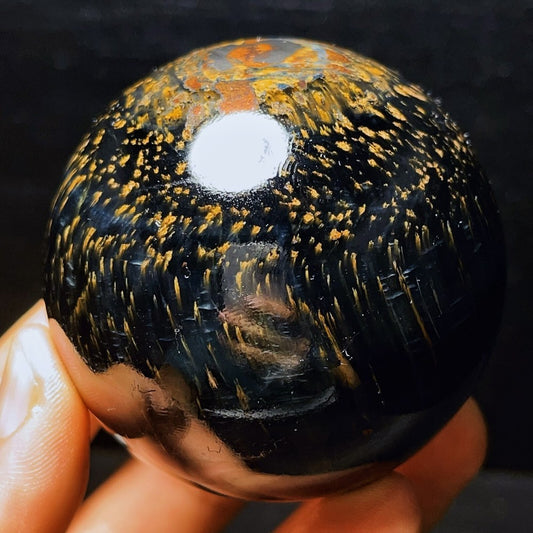 400G Natural Beautiful Meteor Blue Tiger Eye Sphere Crystal Quartz Healing