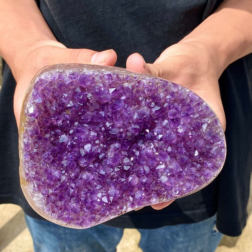 2.89LB Natural amethyst cave quartz crystal cluster mineral specimen healing