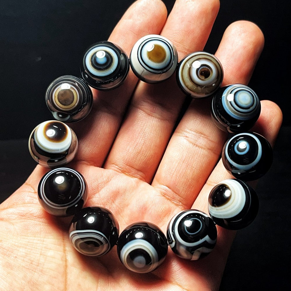 Natural Gobi Agate Eyes Agate Bracelet Crystal Stone Healing