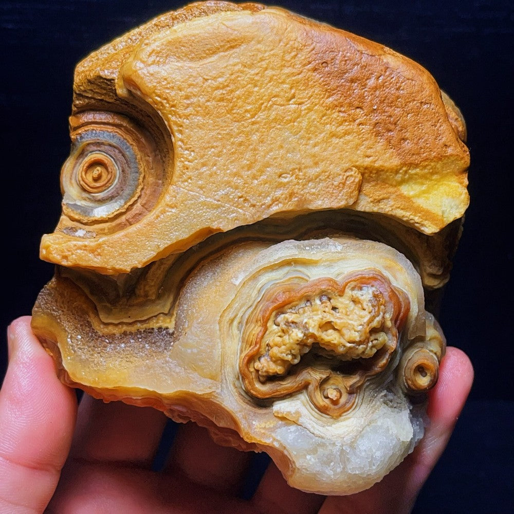 1051G Natural Gobi Agate Eyes Agate Crystal Stone Madagascar