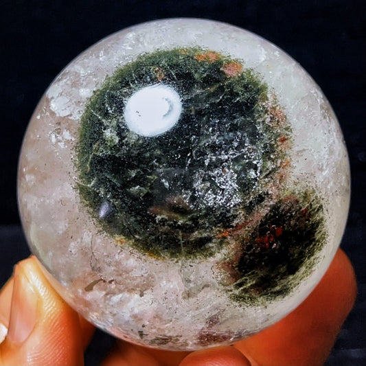 323G Natural  Phantom/Garden Quartz Eyes Crystal Stone Healing