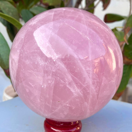 3.47LB Large Natural Pink Rose Quartz Sphere Crystal Ball Reiki Healing
