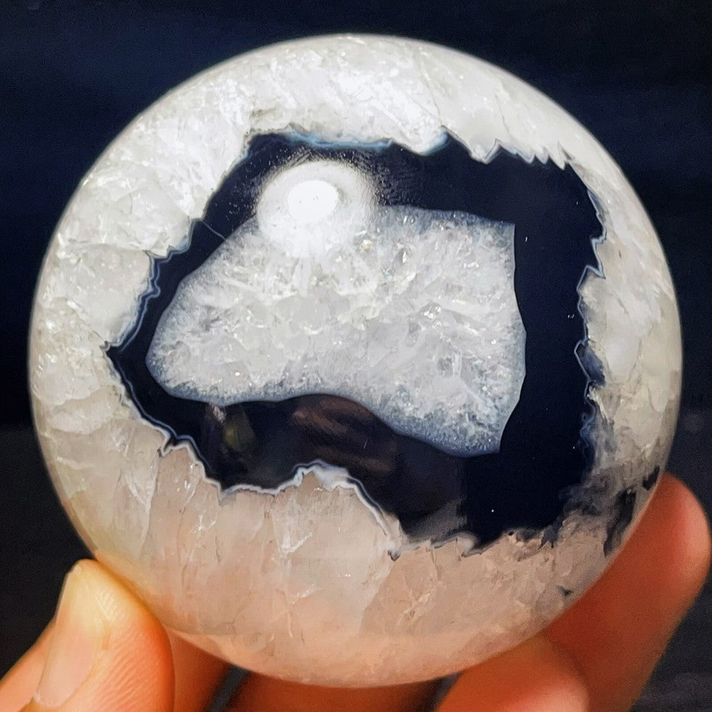 446G Gobi Agate Eyes Agate Sphere Ball Crystal Stone Madagascar