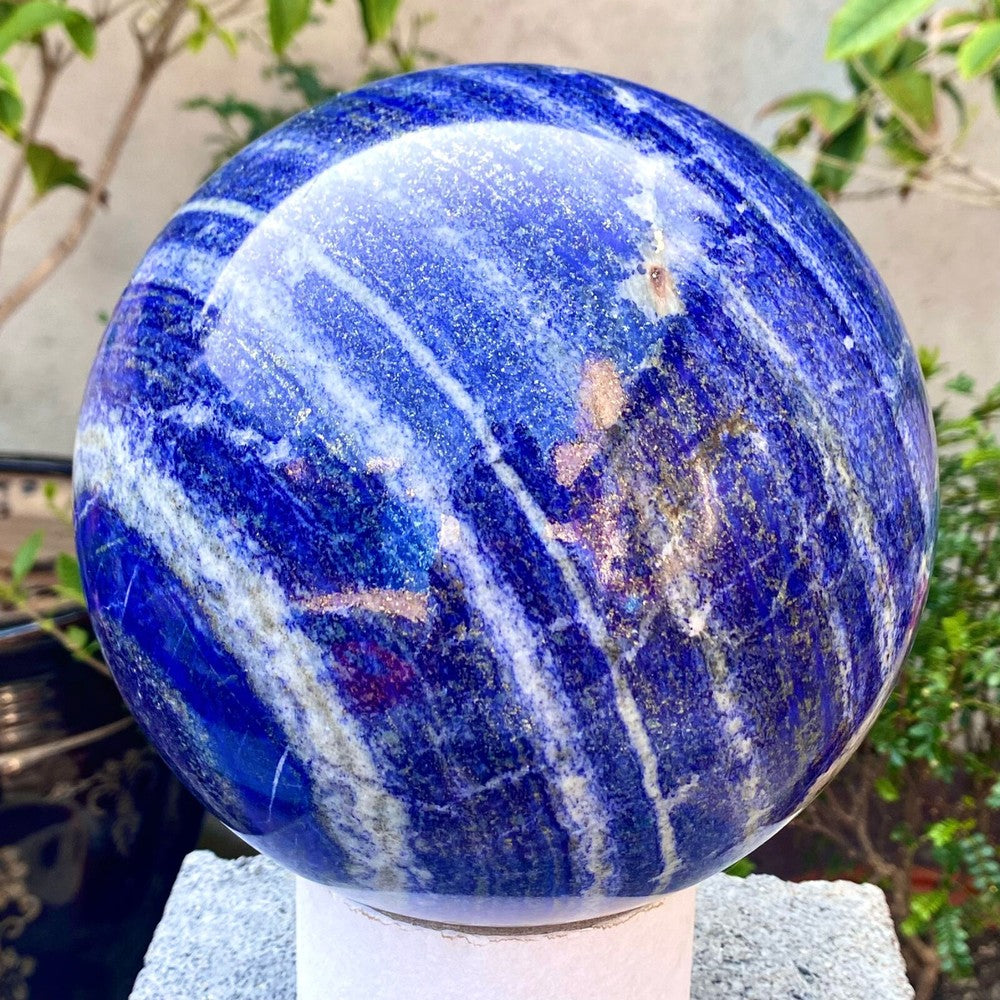 16.5LB Natural Lapis lazuli jasper Quartz Sphere Crystal Ball Reiki Healing.