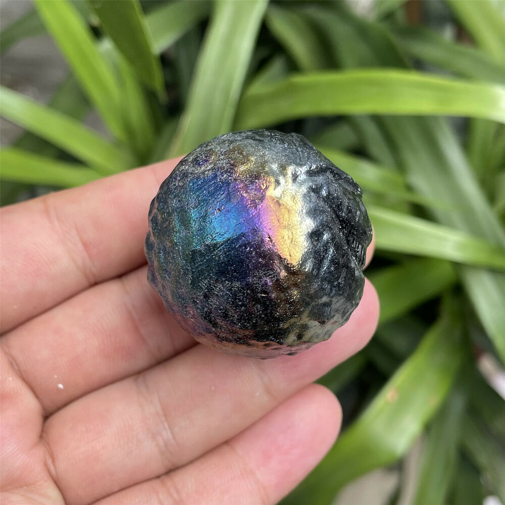 Rainbow Titanium devil eye Quartz sphere moon ball crystal CARE 1PC 35MM+.