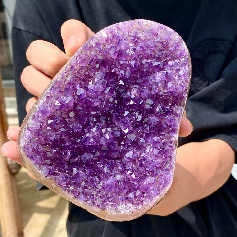 2.89LB Natural amethyst cave quartz crystal cluster mineral specimen healing