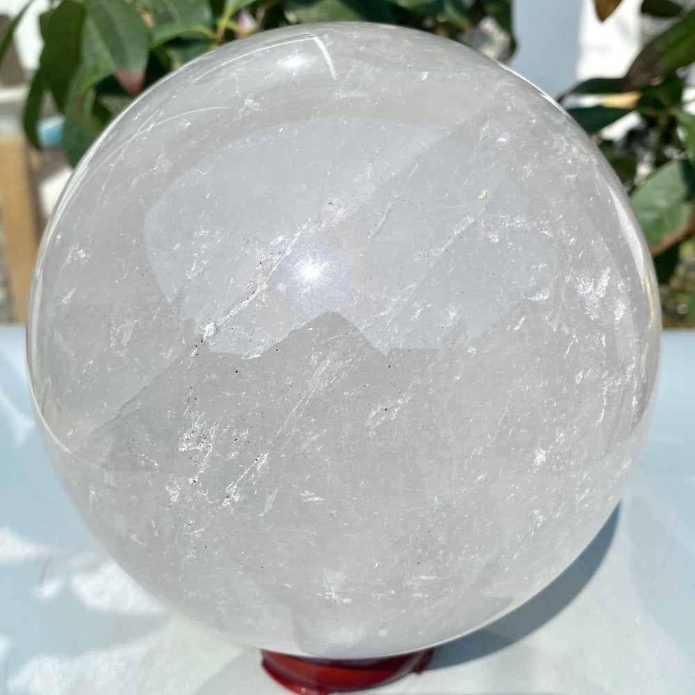 10LB Large Natural White Crystal Clear Quartz Crystal Sphere Ball Healing