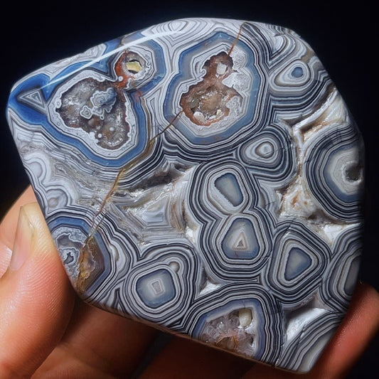 Natural Polished Mexican agate Crystal Healing