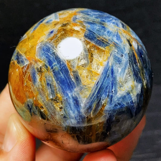 350G Natural Polished Kyanite Sphere Ball Quartz Agate Crystal Healing