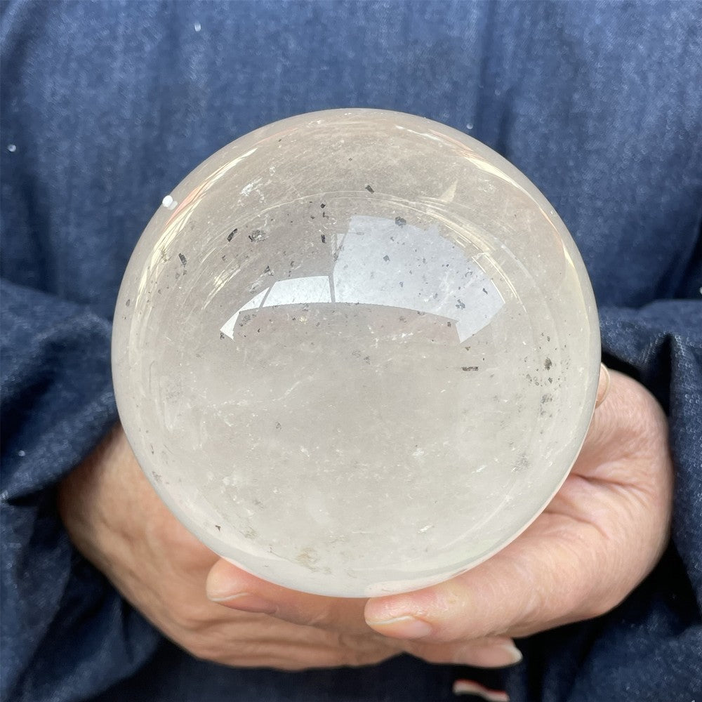 3LB Natural clear quartz sphere quartz crystal ball reiki healing CARE
