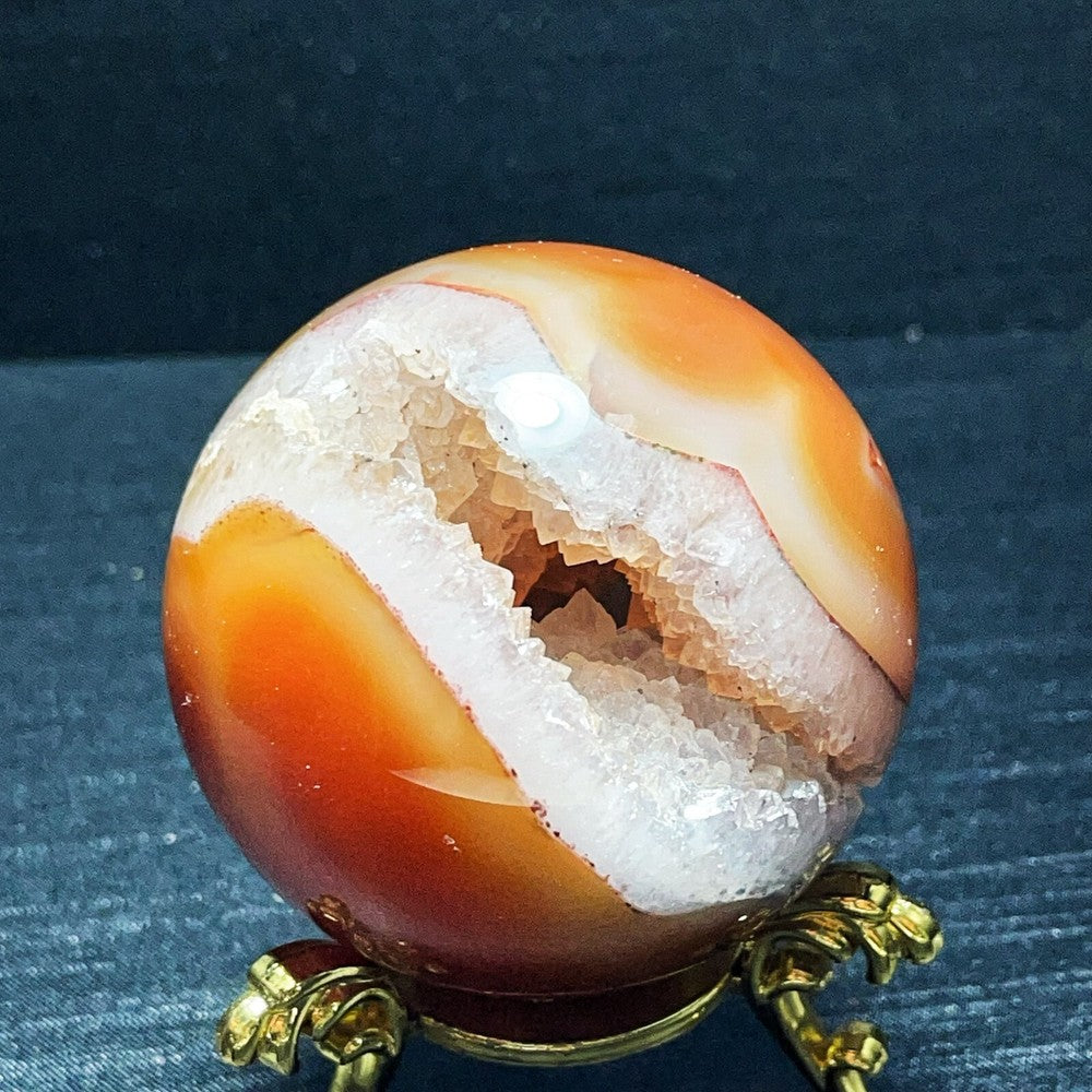 428G Natural Polished Colorful Agate Geode crystal Cave Agate