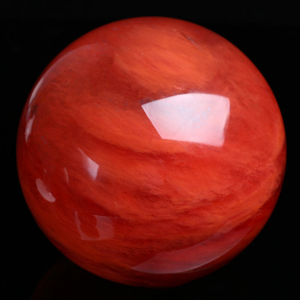 Natural Red Melting Stone Quartz Crystal Sphere Ball Healing Reiki Decor 3-6cm