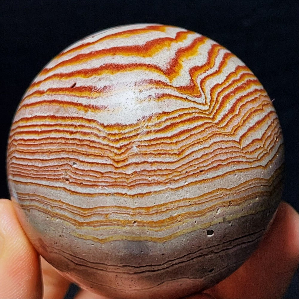 304G Natural Polished Rhodochrosite Sphere Ball Crystal Stone Healing