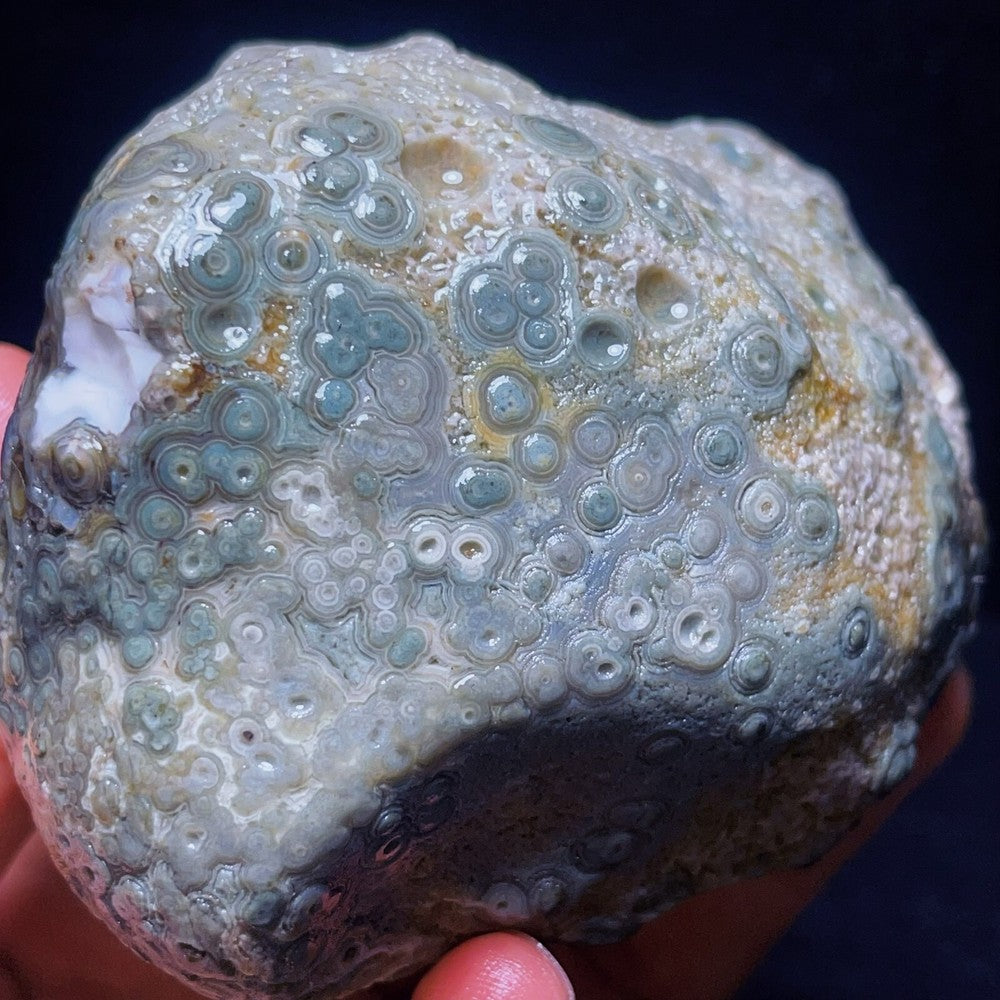 582G Natural Gobi Agate Eyes Agate Crystal Stone Healing