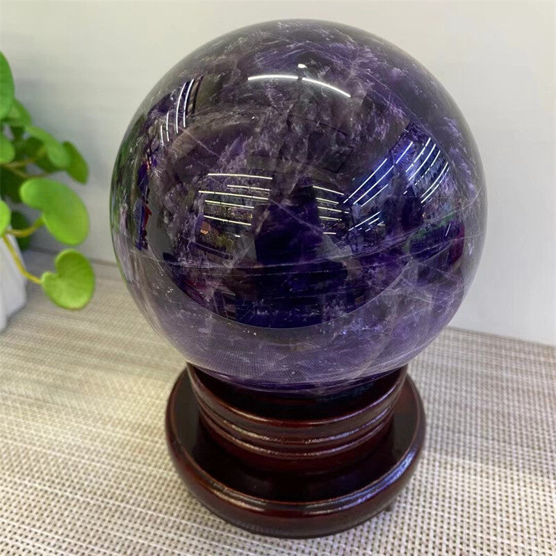 105mm Natural dream amethyst ball Reiki Crystal sphere decor crystal Heal Gift