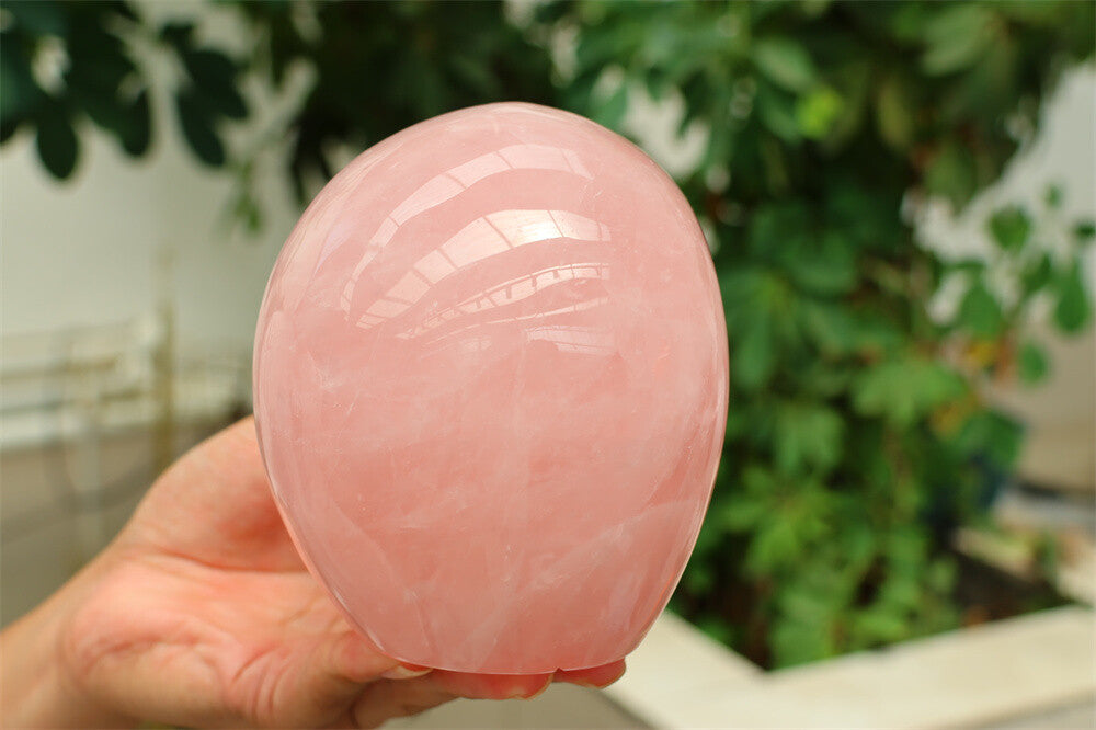 5.23LB Natural Rose quartz Skull Reiki Crystal Skull creativity Carved Gift