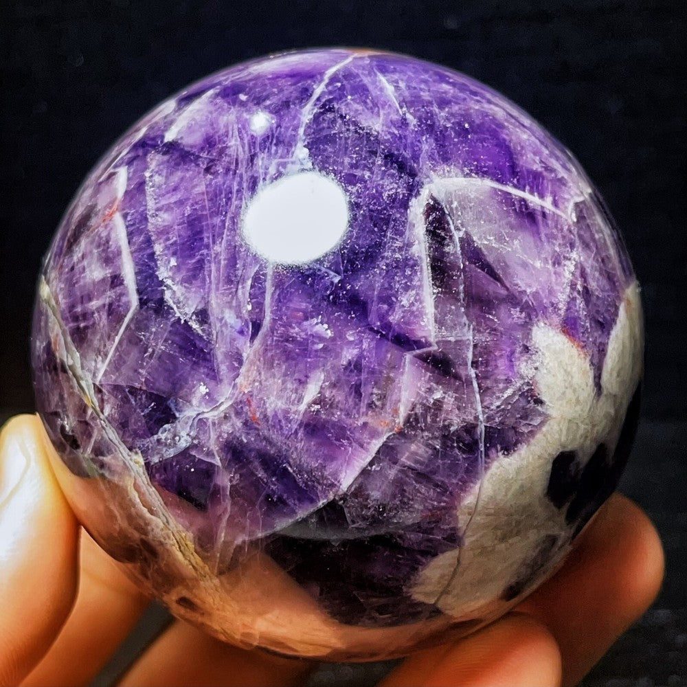 602G Natural Polished Dream Amethyst Sphere Crystal Ball Healing