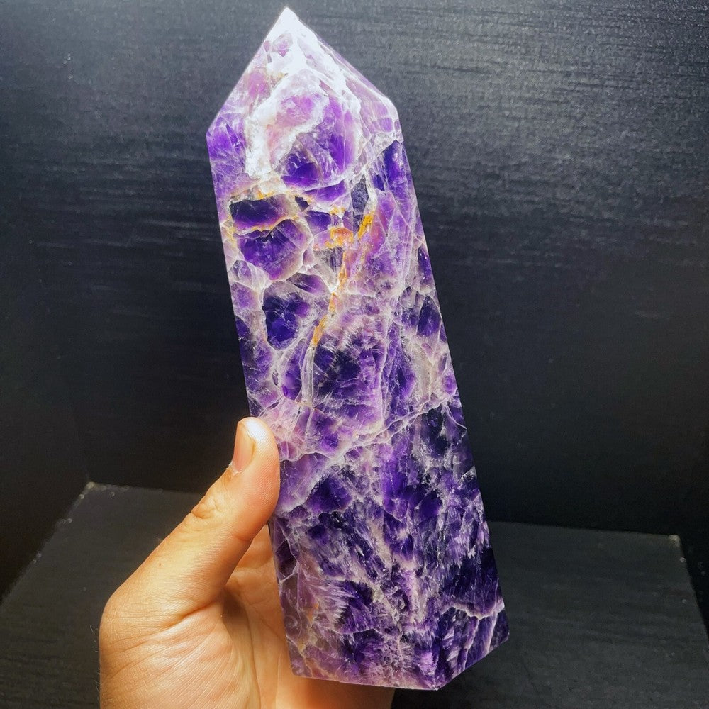 1757G Natural Polished Dream Amethyst Tower Crystal Tower Healing