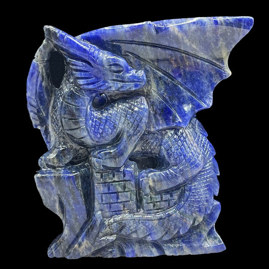 Hand-Carved Crystal Quartz Dragon Sculpture-Healing Energy & Spiritual Gift