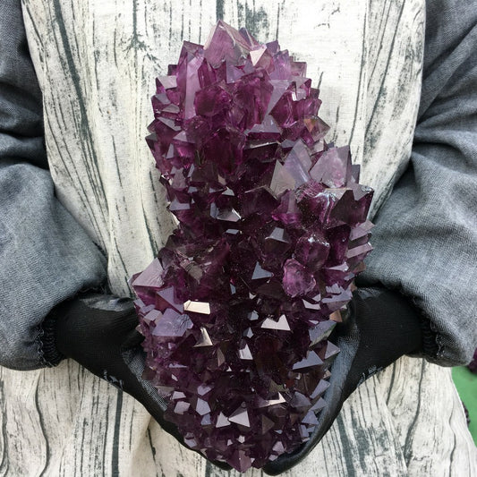 2.2-2.65kg Rare Purple Alunite Crystal Mineral Specimen Point Reiki Healing+