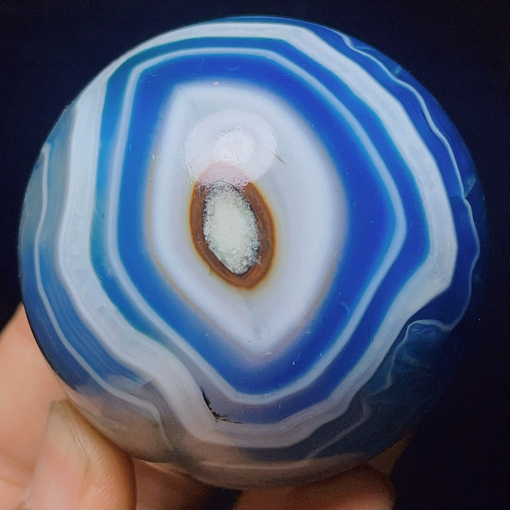 334G Beautiful Banded Agate Eyes Agate Sphere Crystal Ball Stone Healing