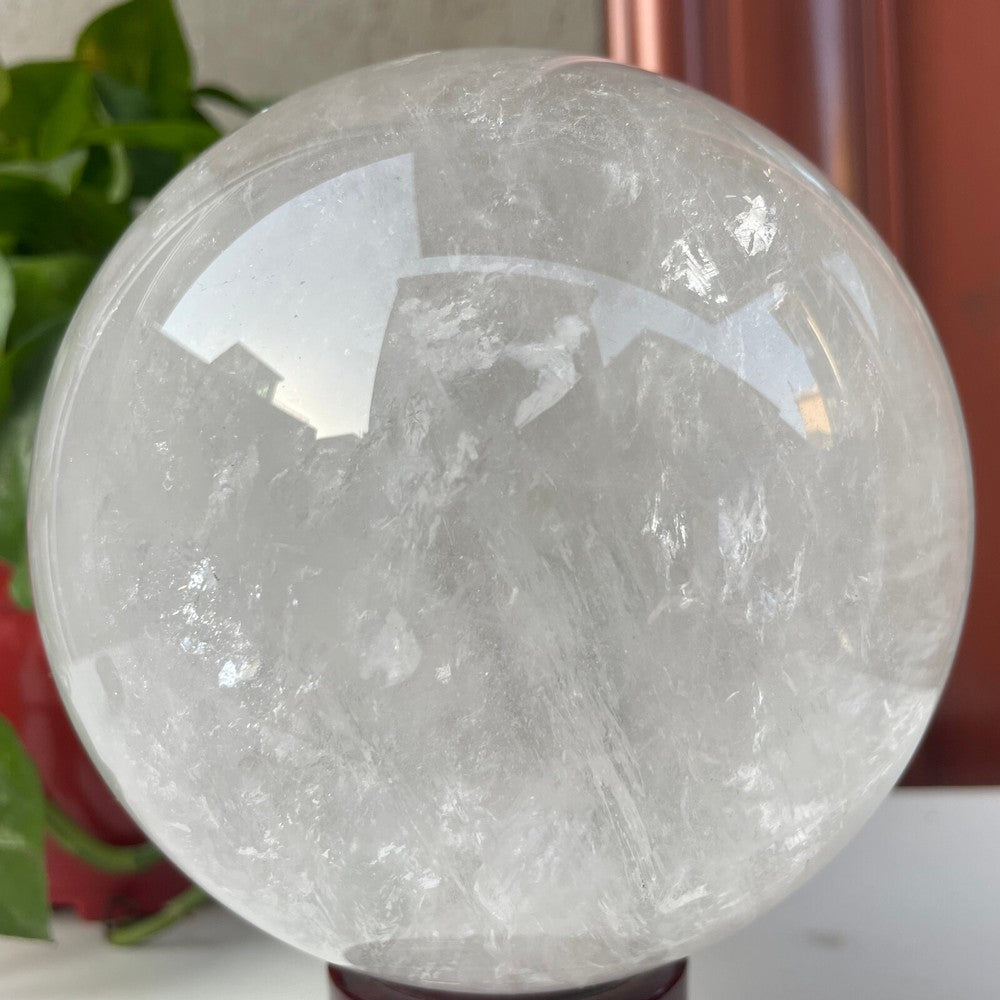 3440g Natural White Clear Crystal Ball Quartz Gemstone Sphere Reiki Healing