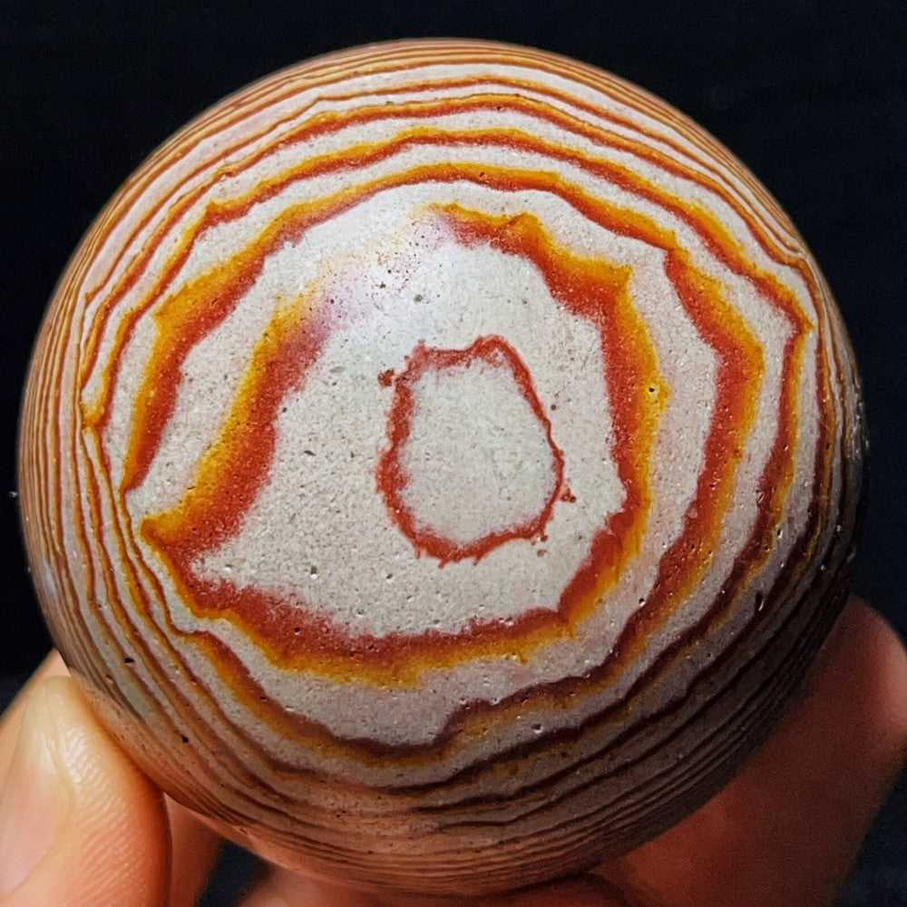 304G Natural Polished Rhodochrosite Sphere Ball Crystal Stone Healing
