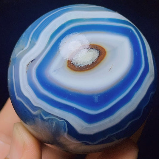 334G Beautiful Banded Agate Eyes Agate Sphere Crystal Ball Stone Healing