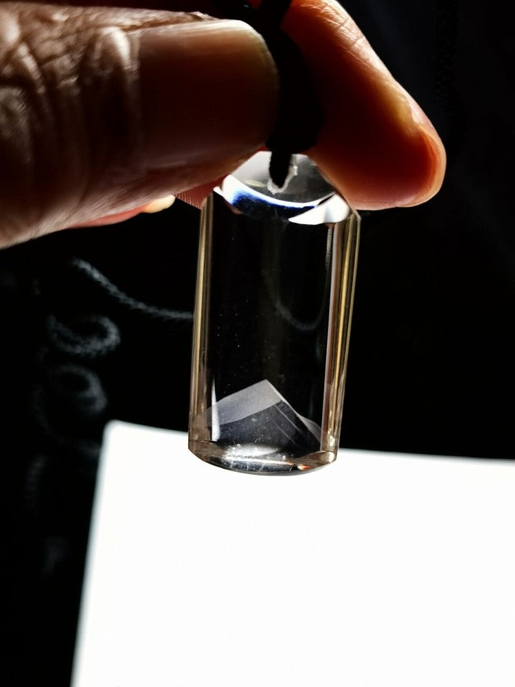 Tibetan High Altitude Clear Crystal Phantom Pendant 1.18 in Healing Spiritual