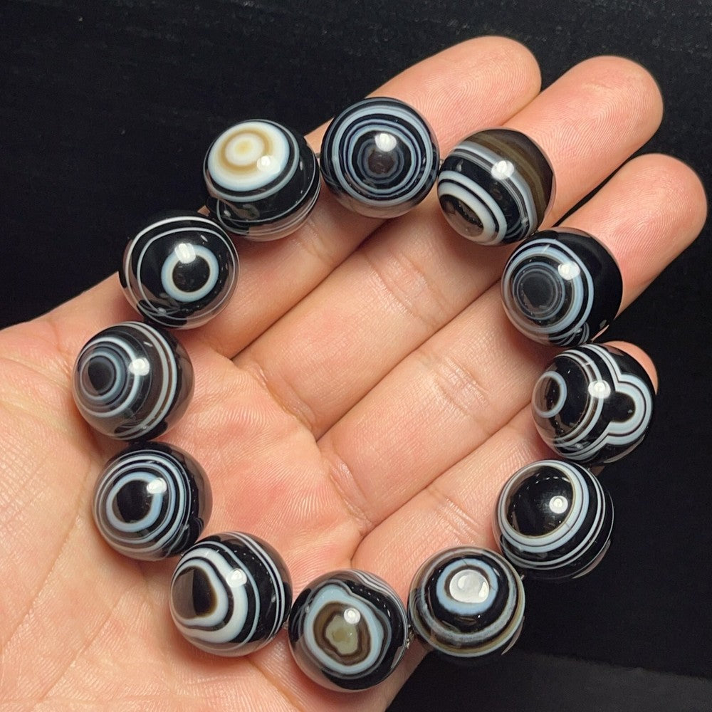 125G Natural Gobi Agate Eyes Agate Bracelet Crystal Stone Healing