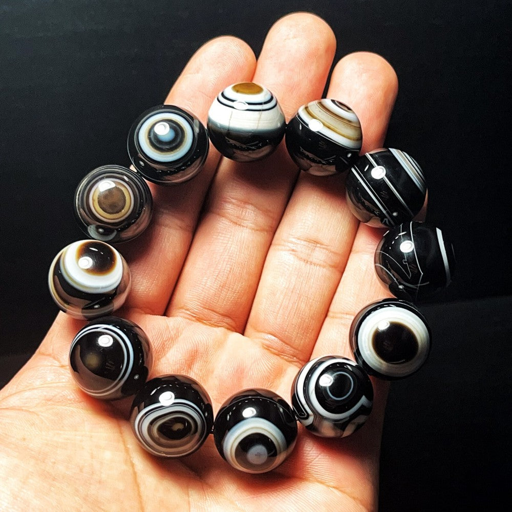 Natural Gobi Agate Eyes Agate Bracelet Crystal Stone Healing