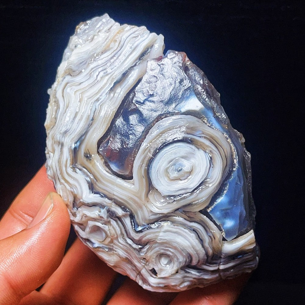 306G Natural Gobi Desert Agate Eyes Crystal Healing Mineral specimen