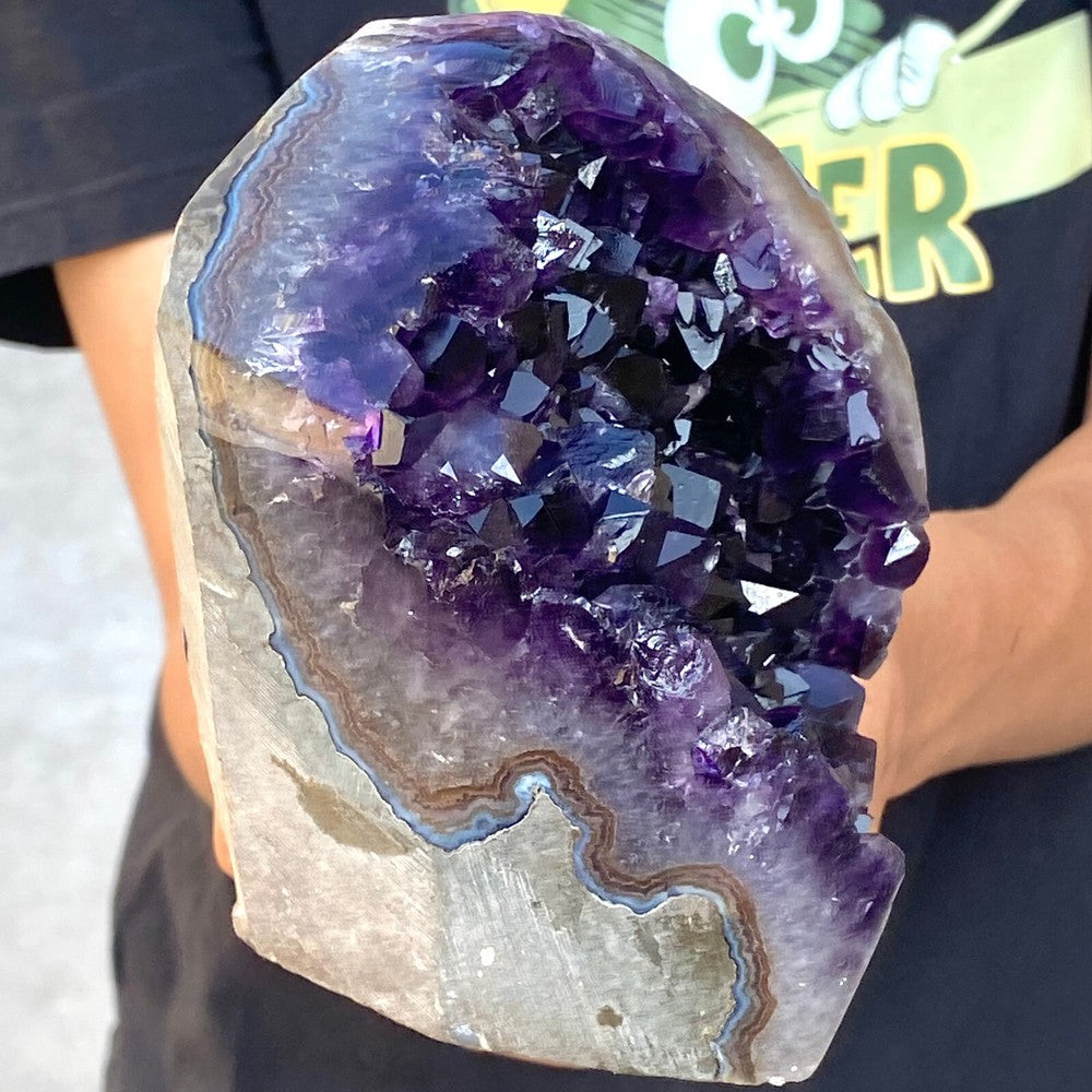 4.29LB Natural amethyst cave quartz crystal cluster mineral specimen healing