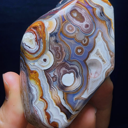 255g Natural Orbicular Ocean Jasper Crystal Stone Healing