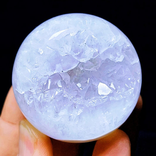 159G Natural Polished Agate Geode Sphere Ball Crystal Healing