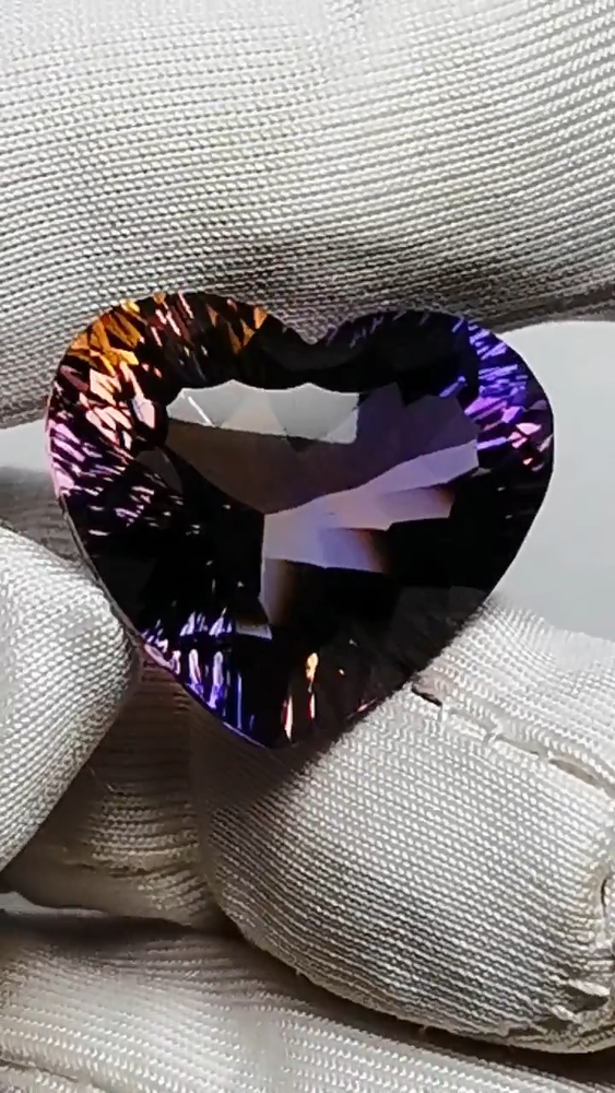 Bolivia Ametrine Amethyst Citrine Crystal Quartz Cabochon Faceted Gemstone 19 Ct