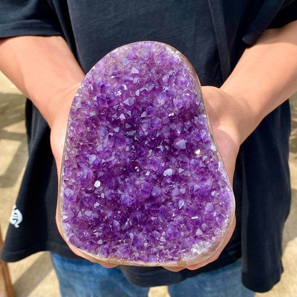 2.89LB Natural amethyst cave quartz crystal cluster mineral specimen healing