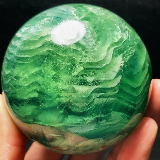 1024G Natural Polished Green Sphere Crystal Healing